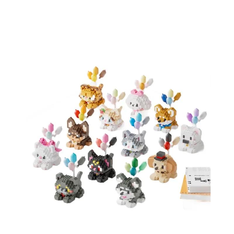 Mekansm Cute Cat Dog Orange Tabby Corgi Husky Small Animal Pet Building Model Building Block Toy Puzzle Children's Holiday Gift