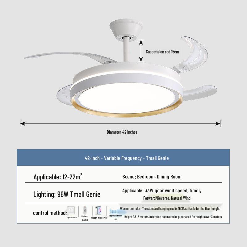 2026 New Model Flush Mount Ceiling Fan with Integrated Light for Living, Dining & Bedroom