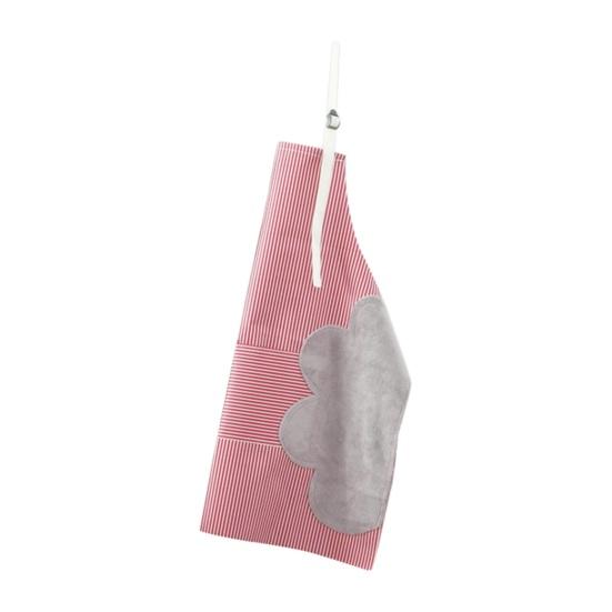 Adjustable Oil-proof Cooking Apron with Large Pocket Striped Print Kitchen Apron Sleeveless Wipeable Chef Apron