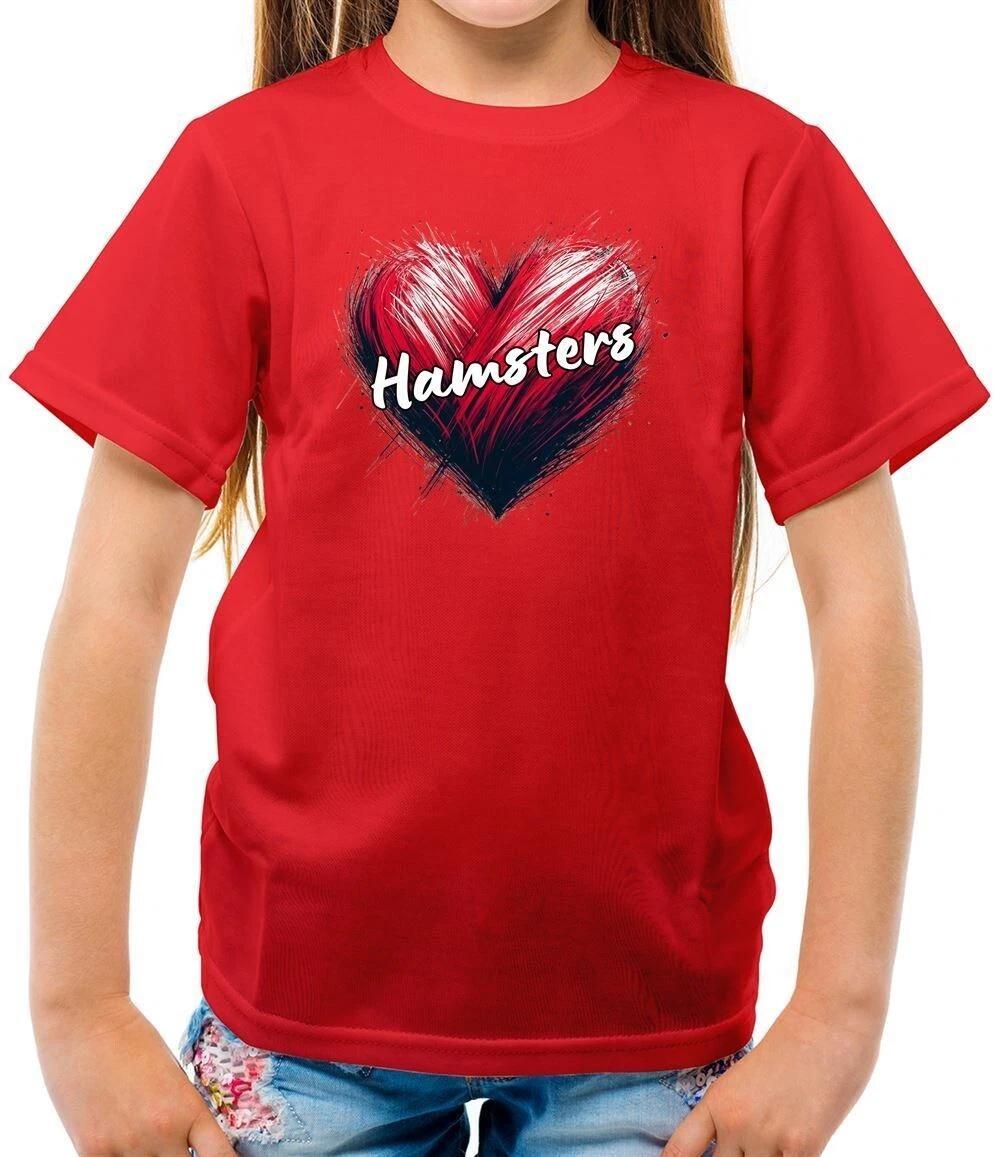 Love Heart Hamsters - Kids T-Shirt - Hamster Cute love Pet Pets 100