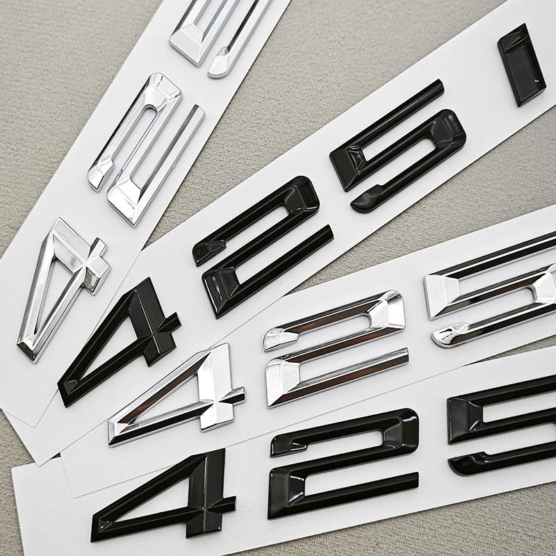 3D ABS Car Letters Logo 425i 425d Badge Emblem Sticker Rear Trunk Decals For BMW 4 Series 425i 425d Tail Marking Accessories
