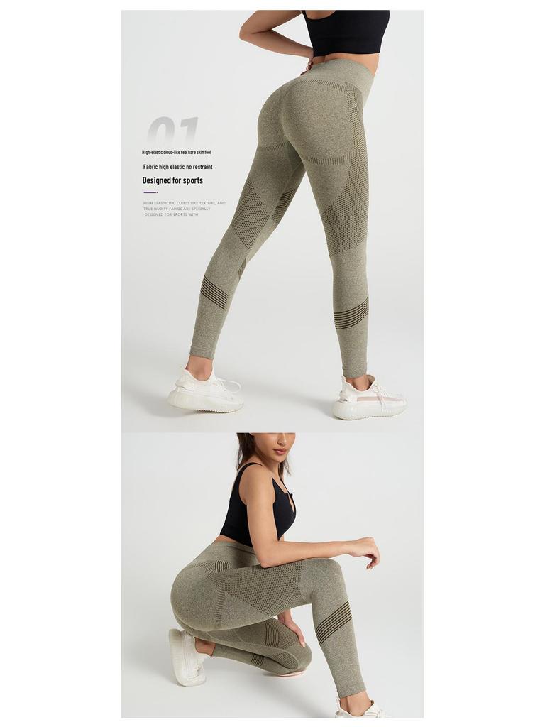 Women's Seamless High Waist Yoga Pants - Tummy Control, Butt Lifting, Quick-Dry Stretch for Running, Fitness, and Outdoor Activities