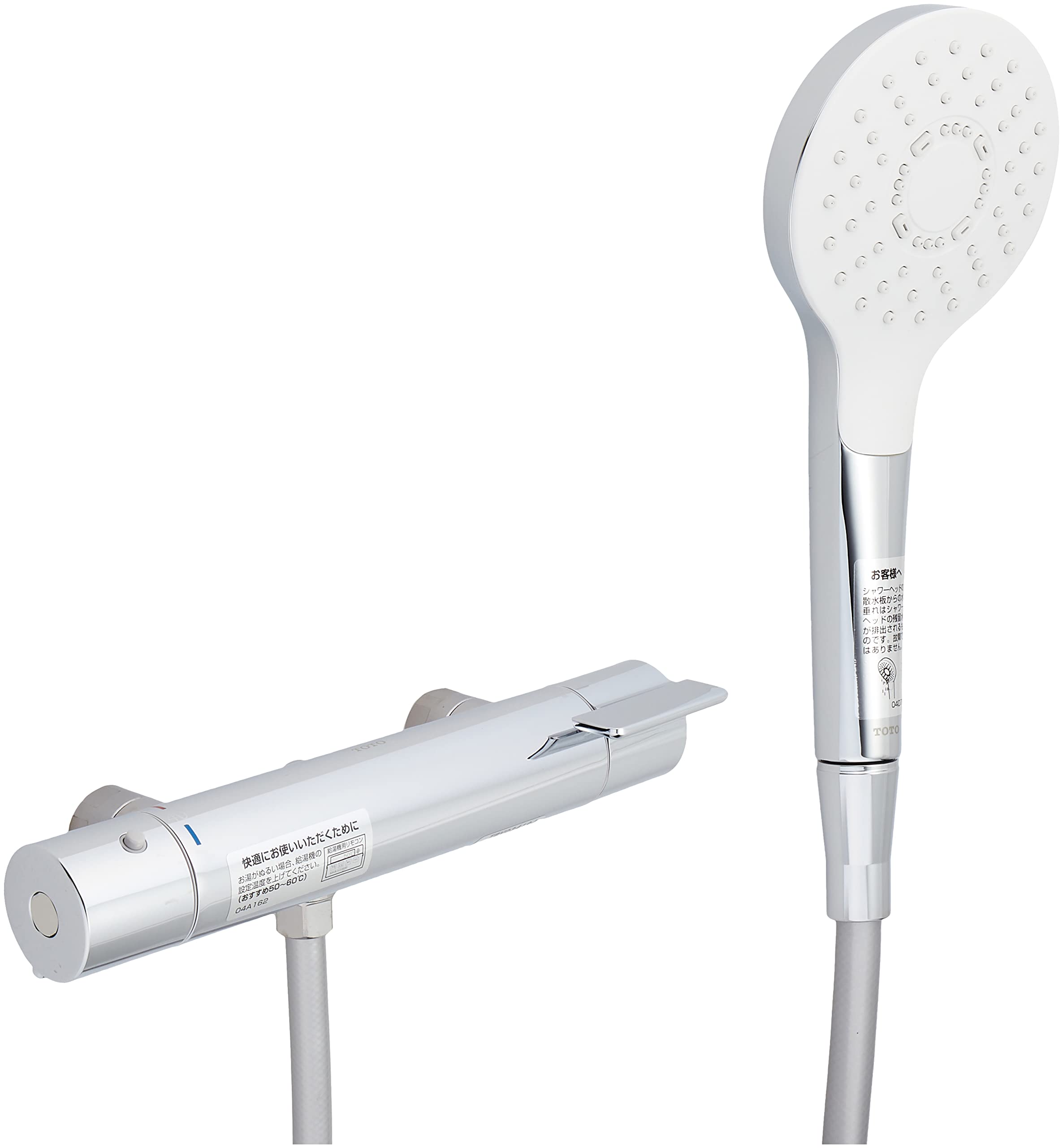 

TOTO Bathroom Thermostatic Mixing Shower No Comfort Wave 110mm Diameter Wall-Mounted Faucet, Only, Spout, Plated,