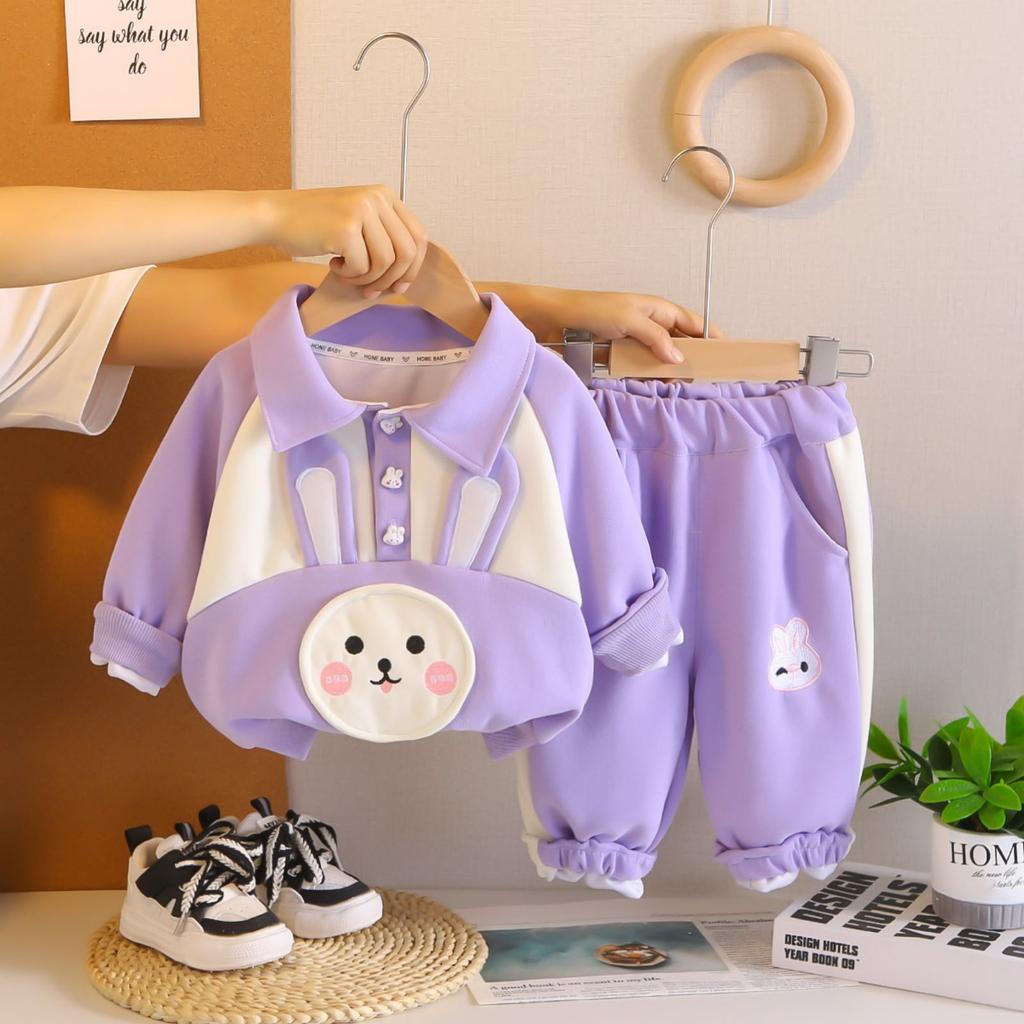 Kids Casual Long-Sleeve Set, Comfortable Daily Wear Outfits