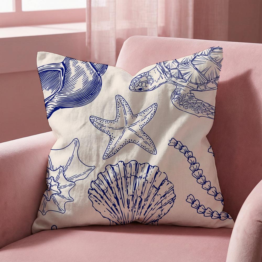 Marine animals Cushion Cover Multi-Scene Pillow Cover for Home & Car - Reversible, Soft & Durable for Daily Use