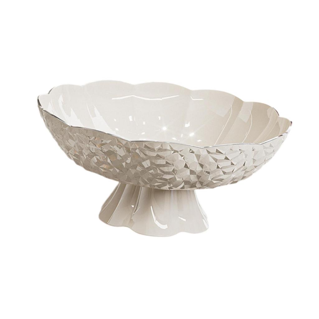 Fruit Bowl Vegetable Holder Pasta Dish Decorative Pedestal Bowl with Drain Hole