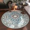 Retro Circular Carpet Home Bedroom Living Room Sofa Coffee Table Room Thick Floor Mat Carpet Chair Mat