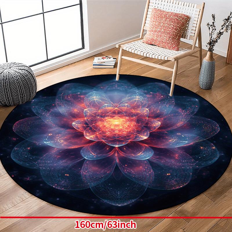 Luxury  Mandala  Pattern Round Shape Floor Mats Kitchen Hallway Runner Rug Bedroom Living Room Soft Carpet Non-slip Area Rug