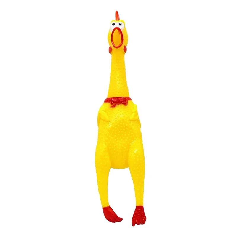 1pcs 17cm Screaming Chicken Squeeze Sound Toy Pets Dog Toys Product Shrilling Decompression Tool Squeak Vent Chicken