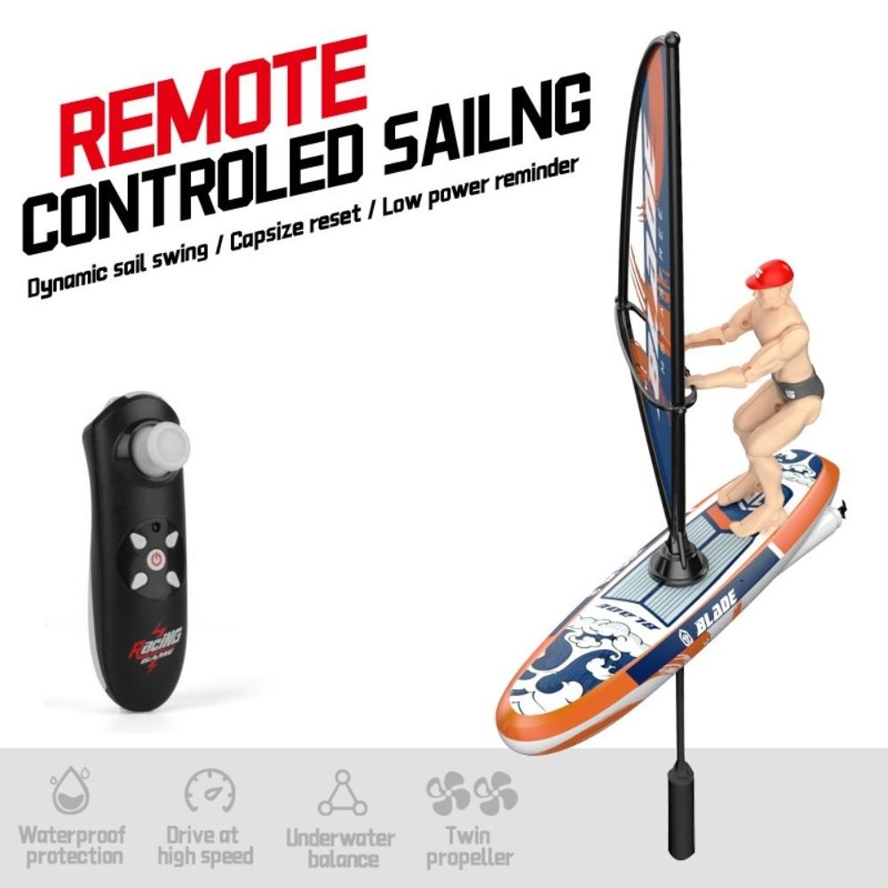Low Speed RC Boat Toy Waterproof Electric Toy Boat Sailing Sailboat Toy Competition