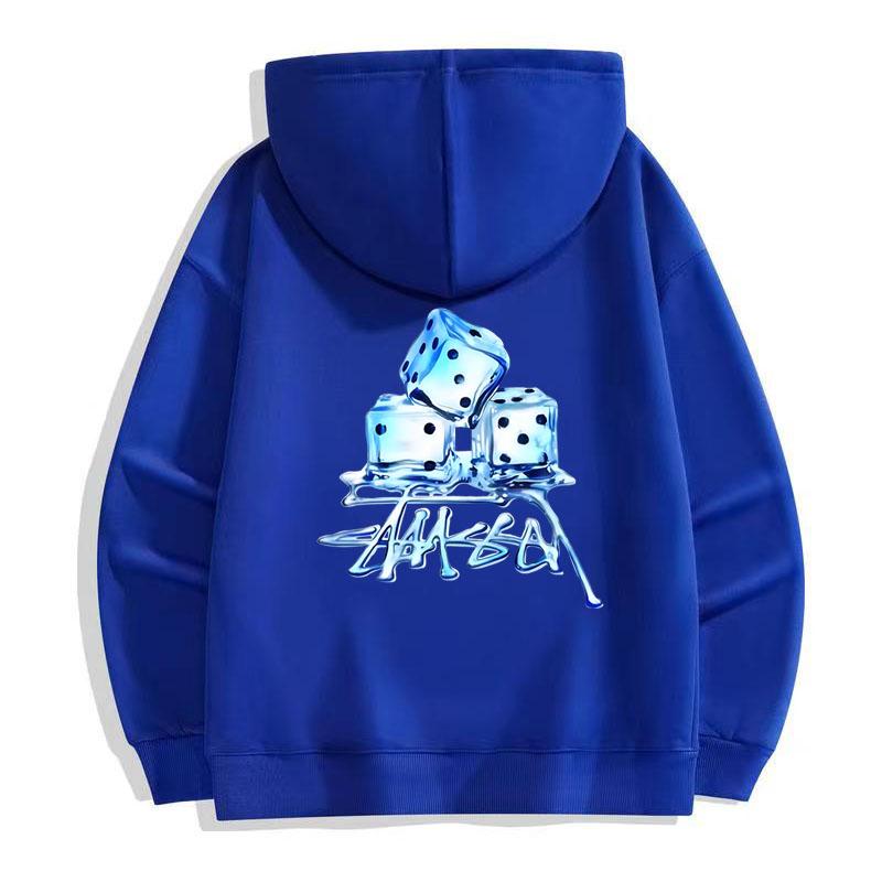 Stussy Herbst/Winter Verdickter Silberfuchs-Plüsch-Hoodie aus