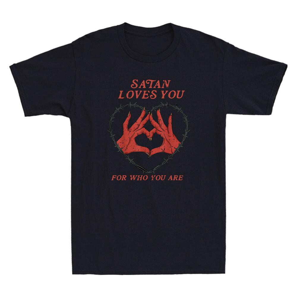 Satan Loves You For Who You Are Funny Saying Quote Gift Vintage Men's T-Shirt