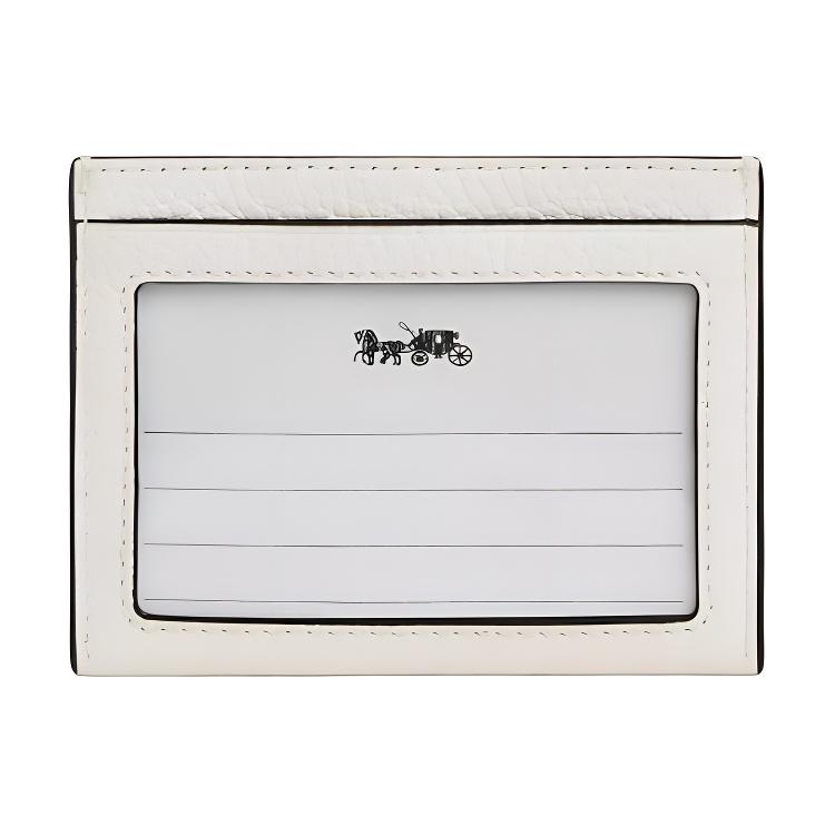 Coach Card Case 10 Strawberry Graphic Leather Women Card Case White CAR33-IMCAH