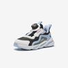 Anta Kids Synthetic Leather Trendy Versatile Lightweight Shock Absorbing Low Top Running Shoes Kids sneaker Black White Blue A22439919N-2