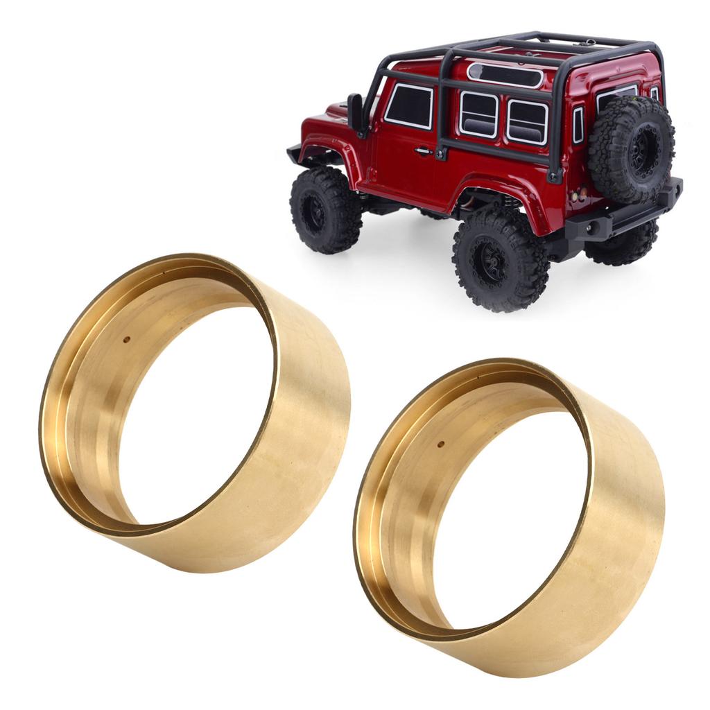 2PCS 1.9in Beadlock Wheel  s with Hole     Replacement for   SCX10 II 90046 1Celsius10 RC Crawler