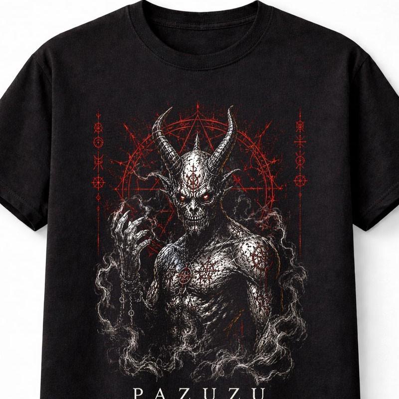 Pazuzu Přinášející mor Démon Hrůza Gotický Metal Unisex Tričko