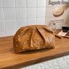 Stylish, simple and versatile cross-border trend, single shoulder oblique span clip bag, mushroom nail chain pleated clutch women's bag