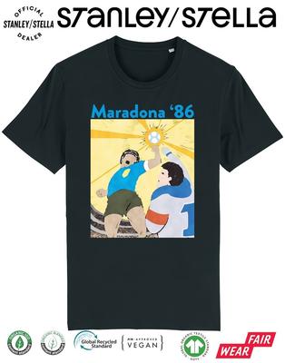 Diego MARADONA 86 Herren Fußball T-Shirt Hand Gottes Argentinien England Weltmeisterschaft