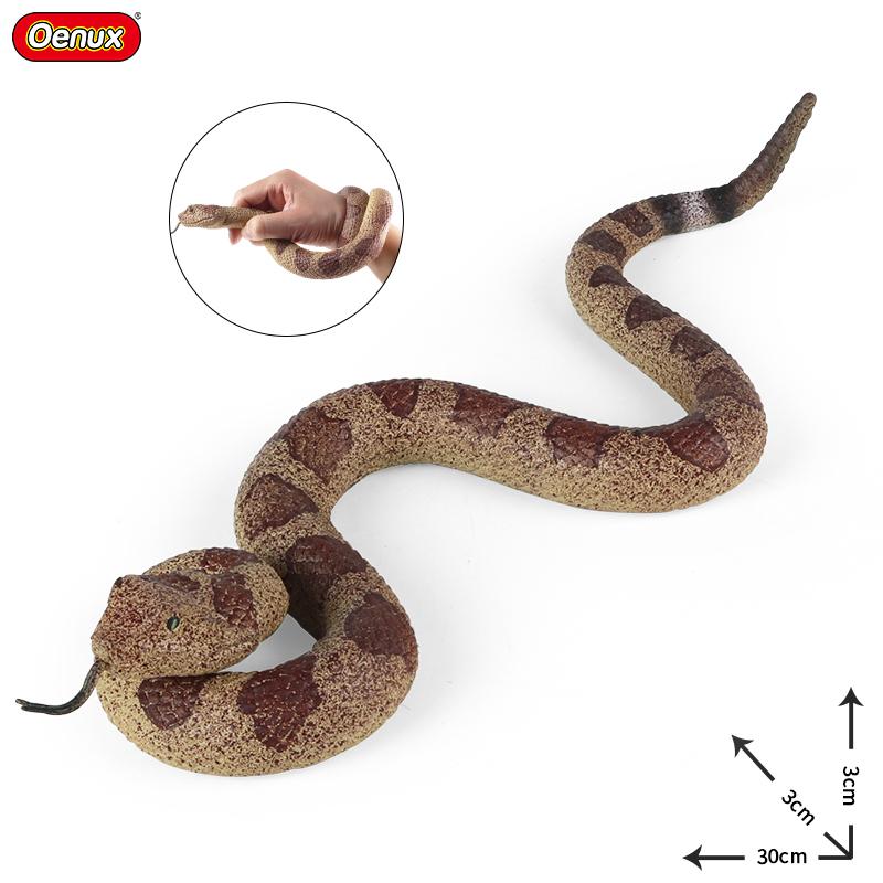 Oenux Reptile Simulation Snake Spider Lizard Insect Animals Model Action Figures Fun Anti Stress Soft TPR Halloween Toy Kid Gift
