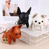 French Bulldog Keychain Plush Doll Bag Pendant Soft Leather Chubby Puppy Keyring Cute Car Purse Hanging Decor