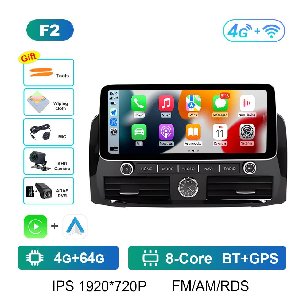 Android Auto Wireless Carplay for Toyota Prado 2004 2005 2006 2007 - 2009 DSP Stereo Cooling Fan Autoradio Touch Screen No 2 Din