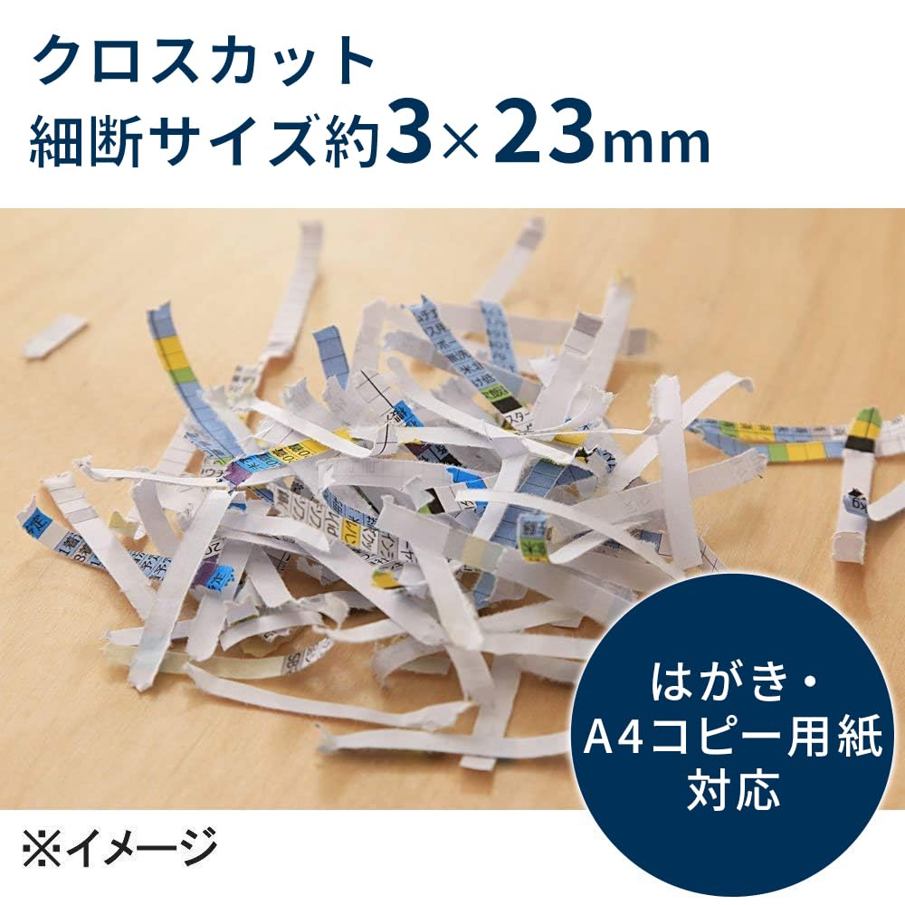 Iris Ohyama Handshredder, für den Heimgebrauch, Schreibtisch, schreddert CDs/DVDs/Karten, Kreuzschnitt, 3,2L Auffangbehälter, Kompakt, H1ME Blau/Weiß