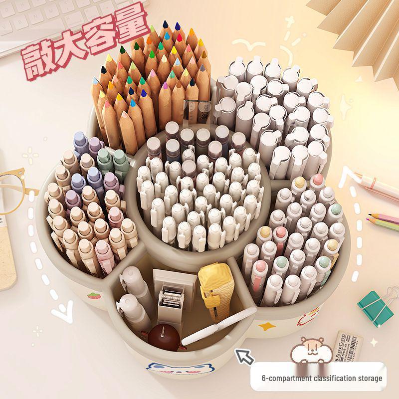 Drehbarer Multifunktions-Stifthalter - Schreibtisch-Organizer mit großer Kapazität für Studenten und Büro