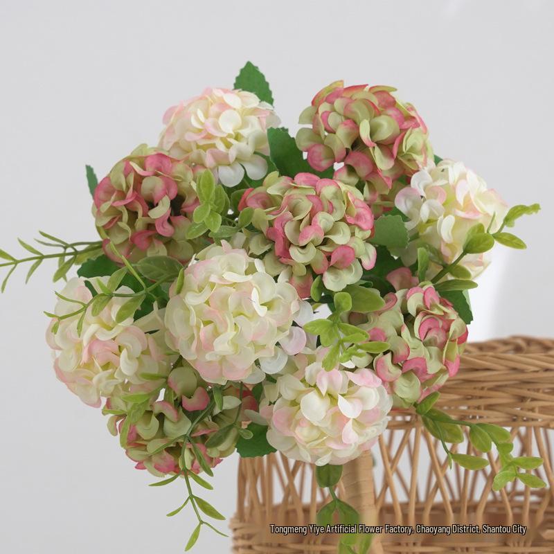 Künstliche Hortensien Seidenblumen für Hochzeitsbogen, Heimdekoration & Wandaccessoires