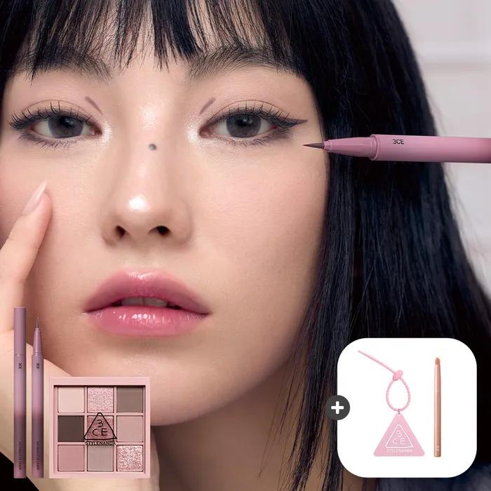 

[набор из 2 предметов] Подводка для глаз My Ring + Палетка теней для век Multi (Бесплатное розовое зеркало My Ring + розовая кисть для точечной проработки) BAKE BROWN