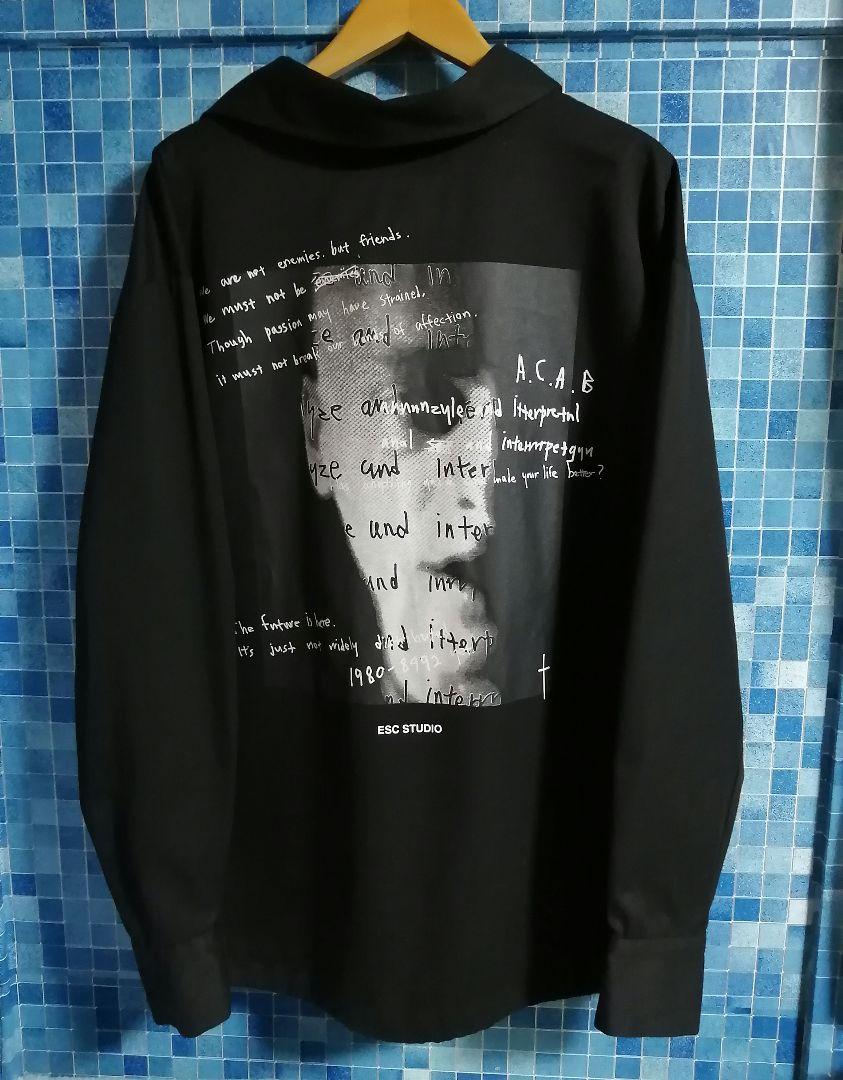 

[Б/У] Редкая черная рубашка оверсайз BTS ESC, которую носил Чимин, распродана