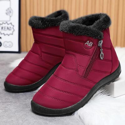 Bottes de neige imperméables antidérapantes pour femmes avec plus de velours, idéales pour les personnes d'âge moyen et les personnes âgées – Chaleur hivernale épaissie (Modèle 857)