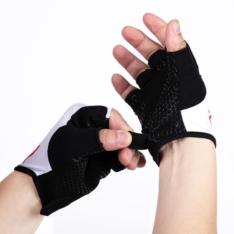 UAE 2025 Anti Slip Shock Breathable Half Finger Gloves INEOS Team Cycling Gloves Fitness Gym Bodybuilding Exercise Sports Gloves