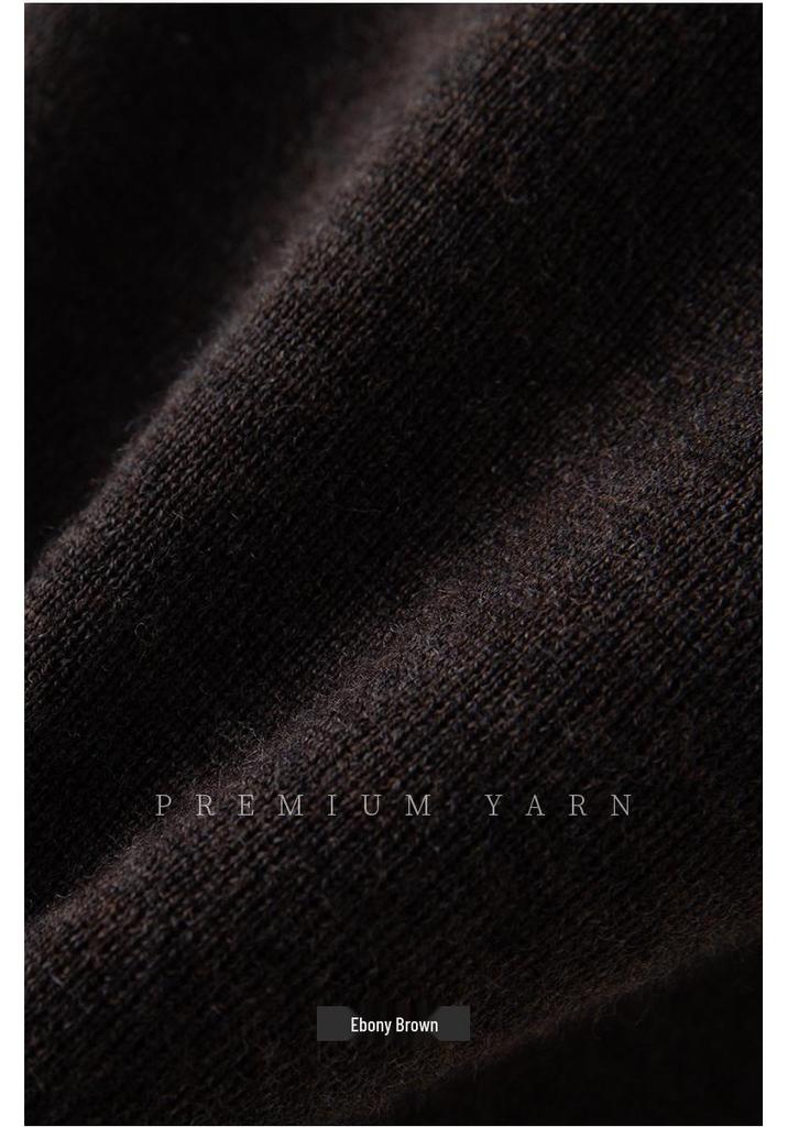 Women's 18-Gauge Fine-Spun Yangtze Yarn 100% Wool Mid-Sleeve Spring Slim-Fit Base Layer Top