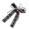 Elegant Beaded Bows Keychain Bag Charm With Ribbon Detailing For Women Retro Y2K Style Accessory