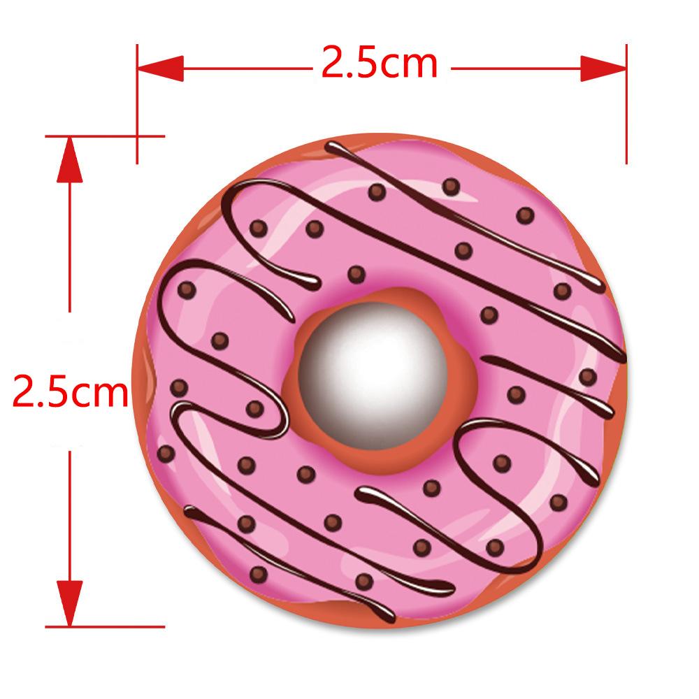 500PCS Donut Stickers 8 Designs Delicious Dessert Looking Handmade Donuts Labels Stickers for Cake Bread Baking