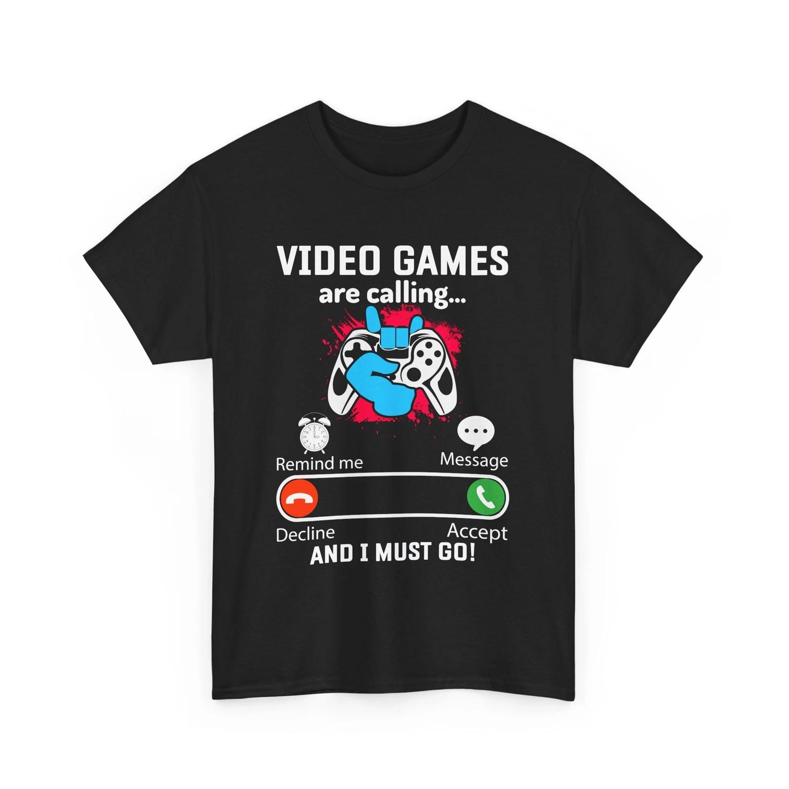 Video Games are calling T-Shirt | Video Game Lover Tee | Gaming Graphic Shirt S
