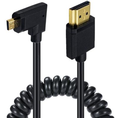 Stretchable Micros HDMIs To HDMIs Male Cable with 4K Support Ideal for Bluray Players Gaming Consoles To HDTV/Display