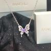 Purple Heart Butterfly Fantasy Necklace: Midsummer Night's Dream High-End Choker for Women