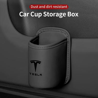 Scatola Portabicchieri Porta Sportello Valvola Auto Tasca Organizer Contenitore per Bevande Per Model 3 Y S X 2021 Roadster Cybertruck Juguete