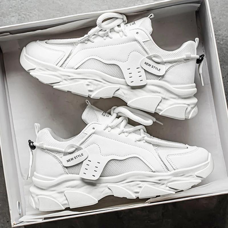 Men's Shoes Breathable Thick Sole Casual Sneakers Outdoor Running Four Seasons New Tennis Men's Soft Sole Comfort Men's Sneakers