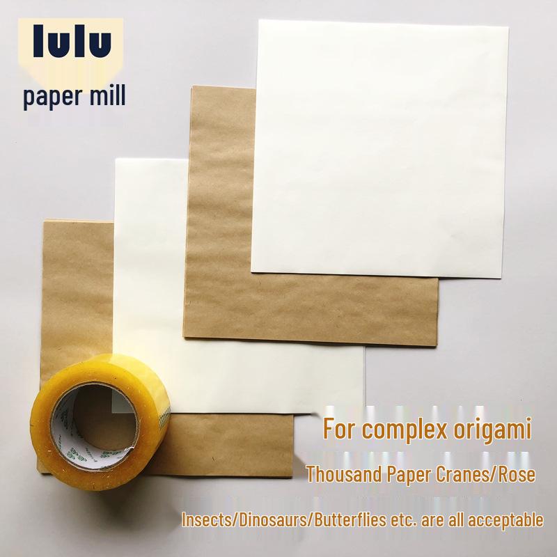 Origami Square Kraft Paper for Kids: Large, Thin & Durable for Cranes, Butterflies, & Insects
