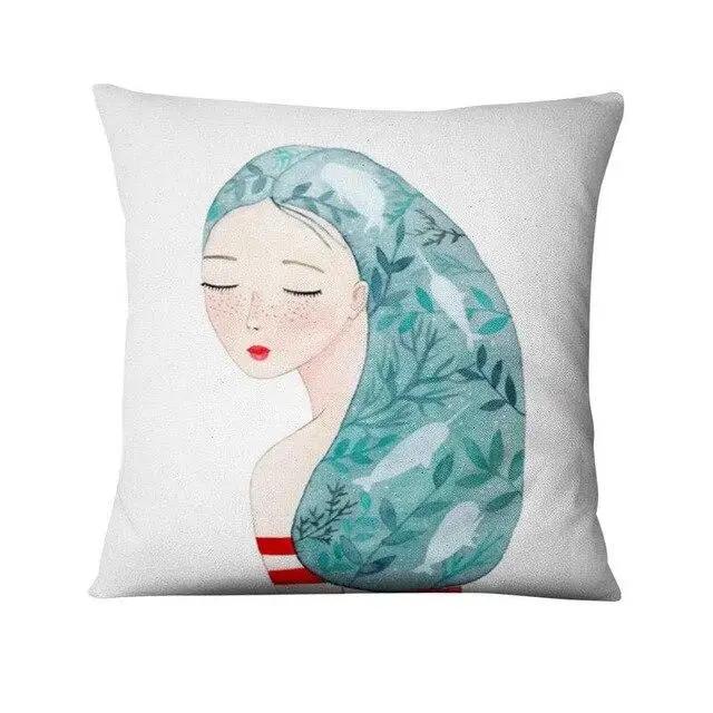 Cartoon Wal Bedruckter Kissenbezug Nordisch Marine Kissen Dekoratives Wohndekor Sofa Überwurf Dekoration