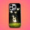 Glow In The Dark Butterfly Phone Case For iPhone 16,15,14,13,12,11,Mini,Pro,E,SE4,XS,MAX Black Candy Matte Cover