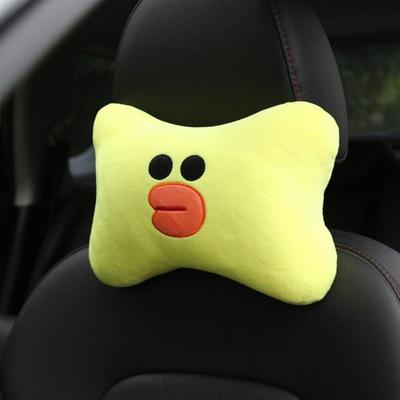 PP bavlněný kreslený polštář do auta na krk krátký plyšový roztomilý kreslený auto opěrka hlavy pro děti, dospělí