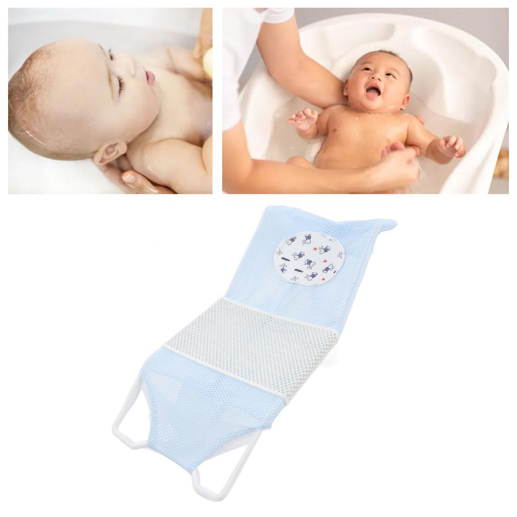 Baby Mesh Bath Cushion Pad Cute Cartoon Safe Ergonomic Newborn Bathtub Support Net Mat for Home