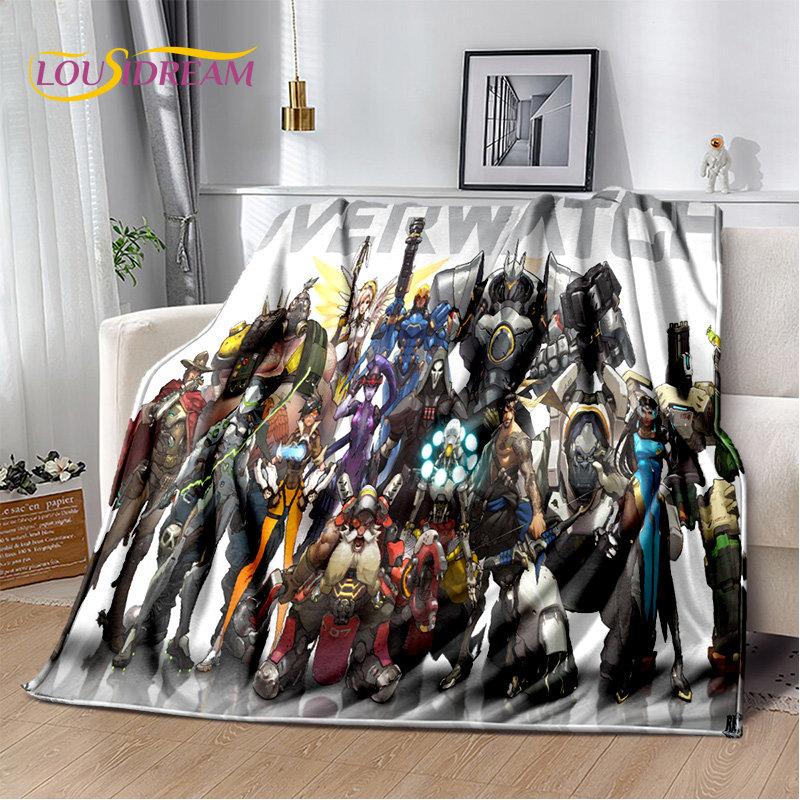 Overwatch Game Gamer DVA  Reaper Soft Plush Blanket,Flannel Blanket Throw Blanket for Living Room Bedroom Bed Sofa Picnic Kid 3D