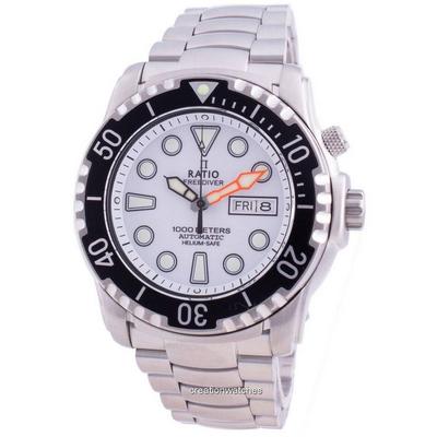 Reloj para hombre FreeDiver Helium-Safe 1000M Zafiro Automático 1068HA96-34VA-WHT
