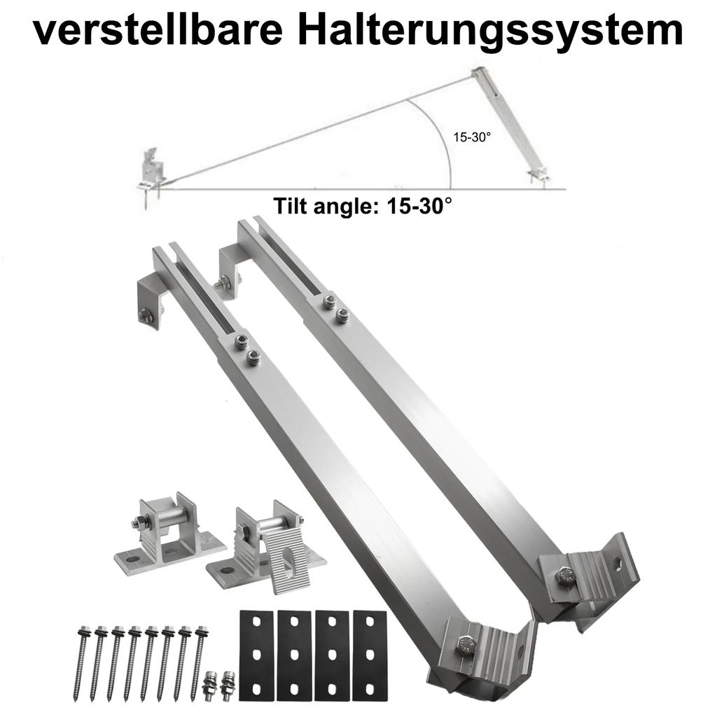 Solar Panel Foot Mount Bracket 15-30°Adjustable Photovoltaic Tilt Mount Bracket Solar Panel Fixing Support Kit For RV Roof Boat