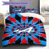 Alpine F1 Pattern Bedding,Quilt Set Quilt Cover Pillowcase Home Birthday Gift(1 * Duvet Cover + 2 * Pillowcase, Without Core)