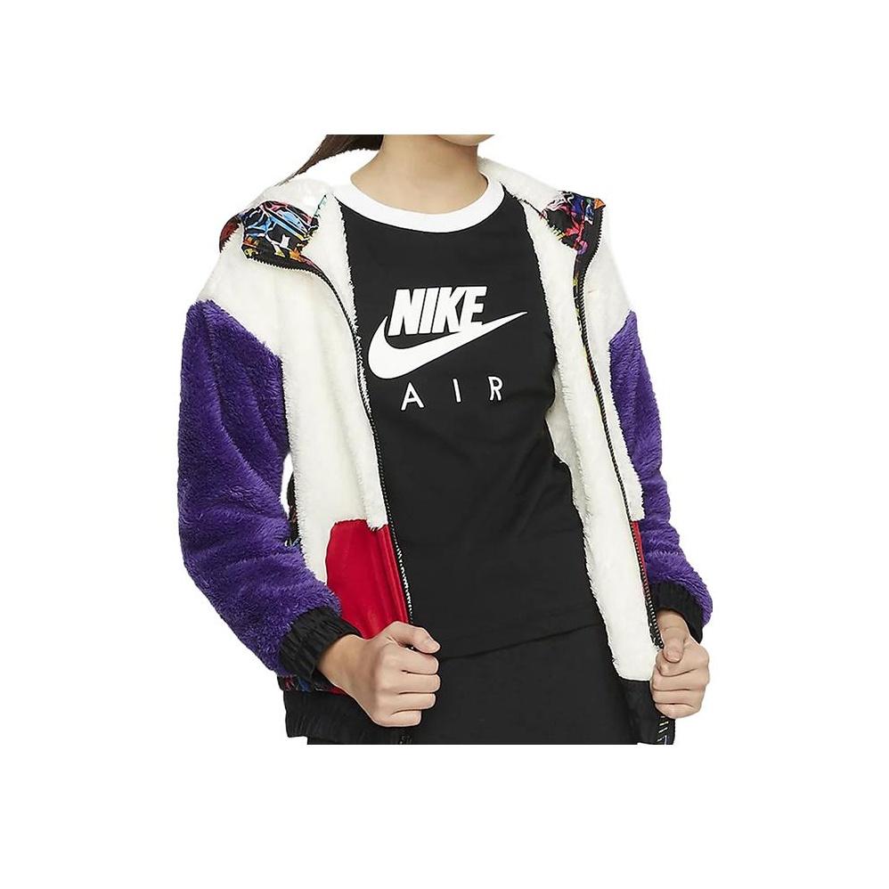 Nike Color Block Printed Logo Hooded Zip-Up Sports Jacket Kids jackets Multicolor CU3709-105